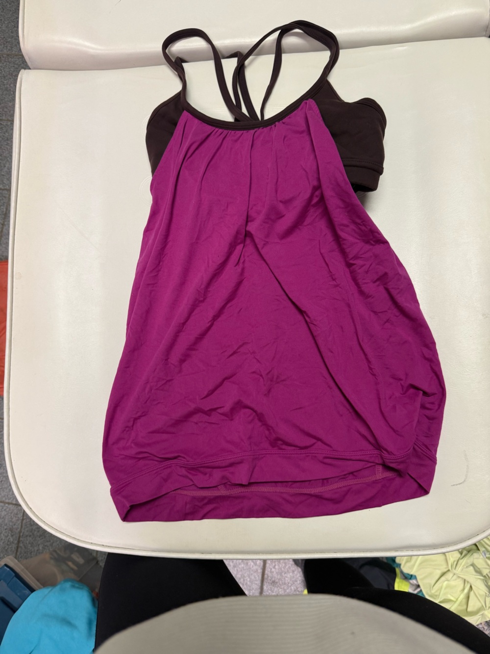 Athleta magenta skater skirt with black waistband